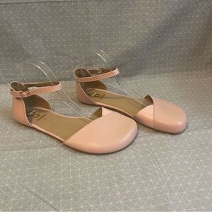 Pink Ankle Strap Flats